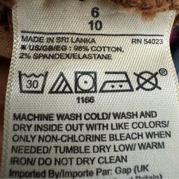 Gap Womens 6 High Rise Wide Leg Crop Pants Brown Casual Chic Stretch - Picture 9 of 10